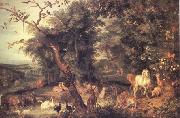 BRUEGEL, Pieter the Elder The Garden of Eden (nn03) oil painting artist